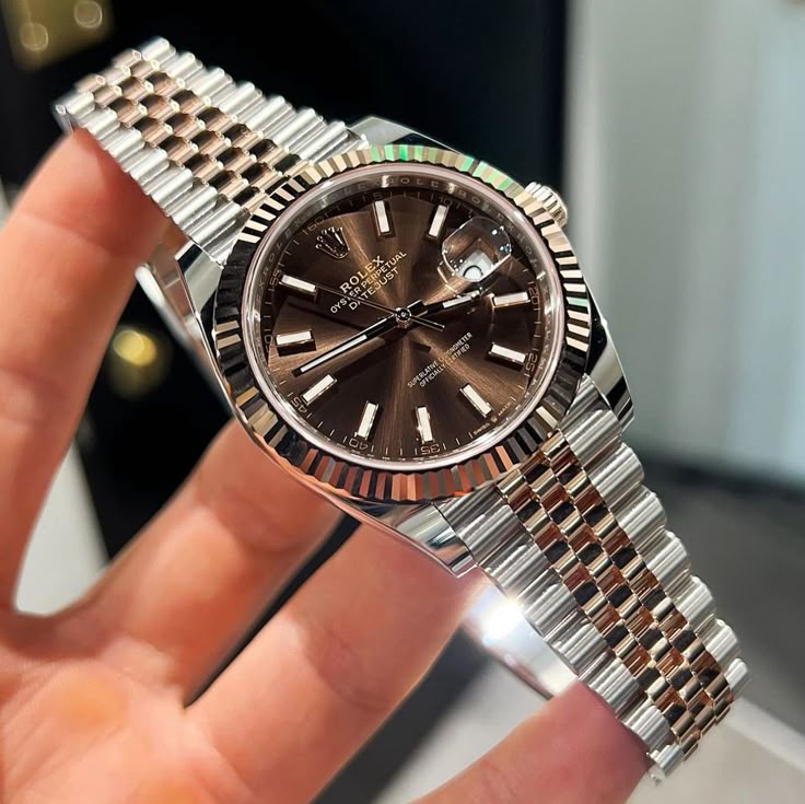 RELOJ RLX CARA CHOCOLATE BICOLOR